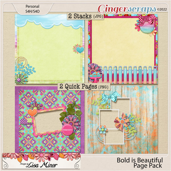 Bold is Beautiful Page Pack from Designs by Lisa Minor