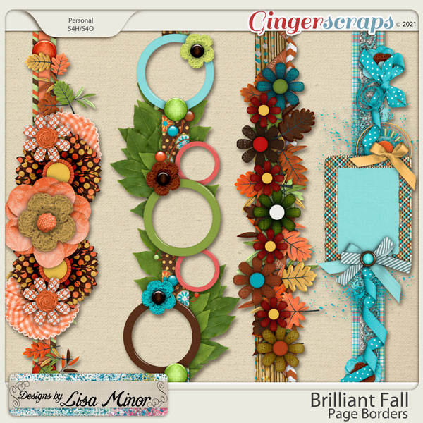 Brilliant Fall Page Borders from Designs by Lisa Minor
