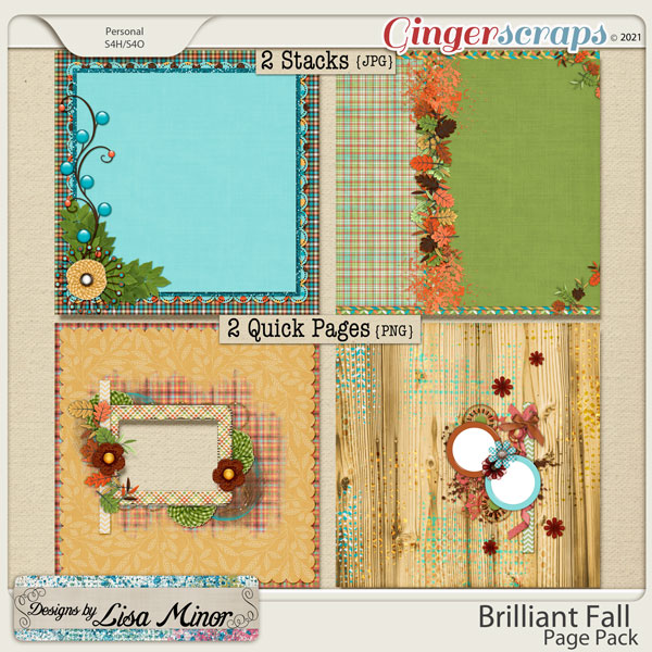 Brilliant Fall Page Pack from Designs by Lisa Minor