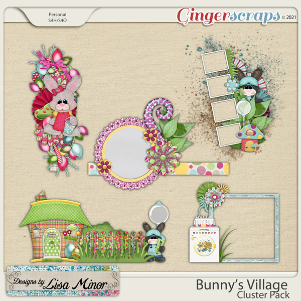 Bunny's Village Cluster Pack from Designs by Lisa Minor