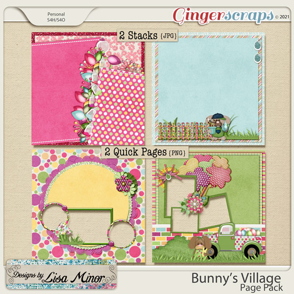 Bunny's Village Page Pack from Designs by Lisa Minor