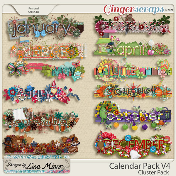 Calendar Pack V4 from Designs by Lisa Minor