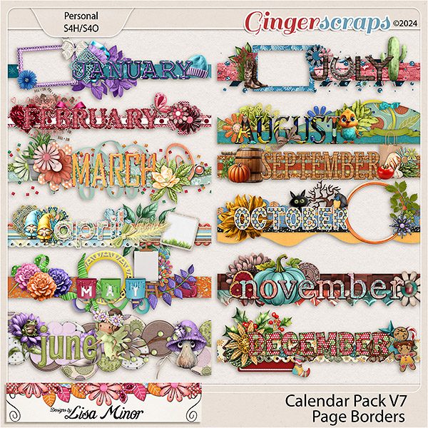 Calendar Pack V7 from Designs by Lisa Minor