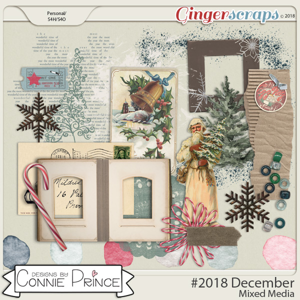 #2018 December - Mixed Media by Connie Prince