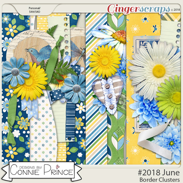 #2018 June - Border Clusters by Connie Prince