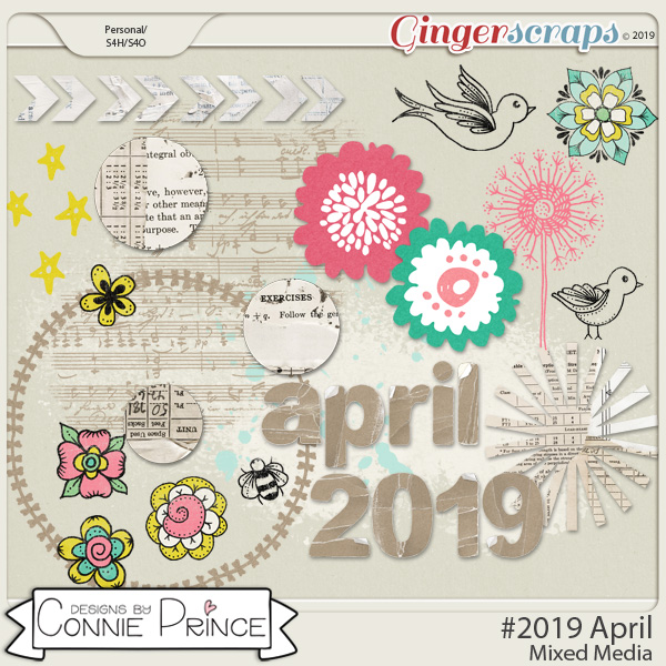 #2019 April - Mixed Media by Connie Prince