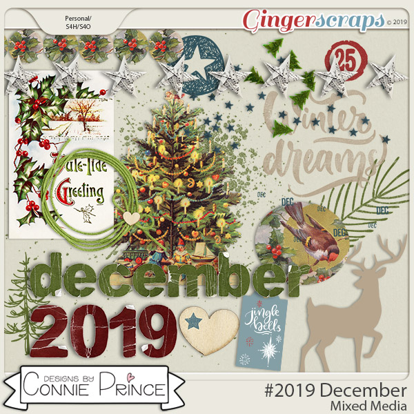 #2019 December - Mixed Media by Connie Prince