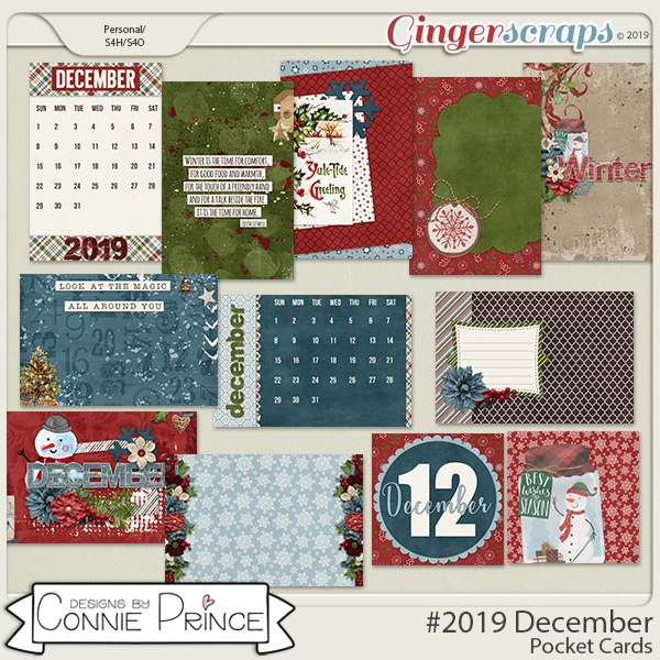 #2019 December - Pocket Cards by Connie Prince