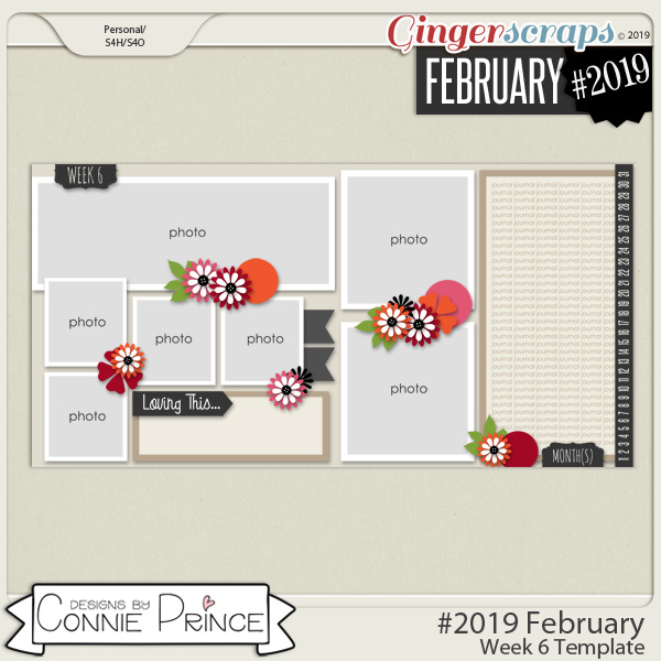 #2019 February - Week 6 Template Pack (CU Ok) by Connie Prince