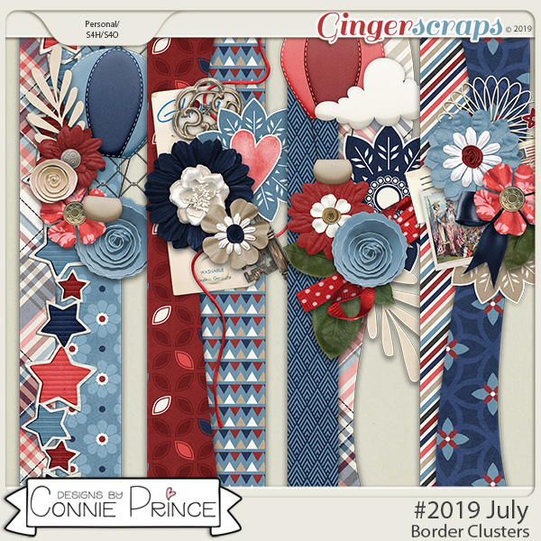 #2019 July - Border Clusters by Connie Prince