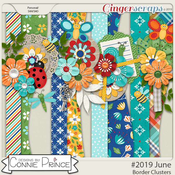 #2019 June - Border Clusters by Connie Prince