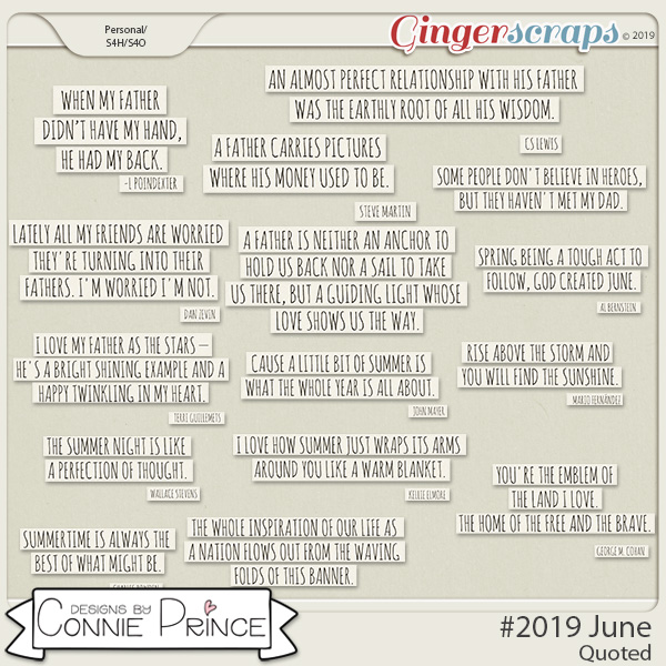 #2019 June - Quoted Pack by Connie Prince