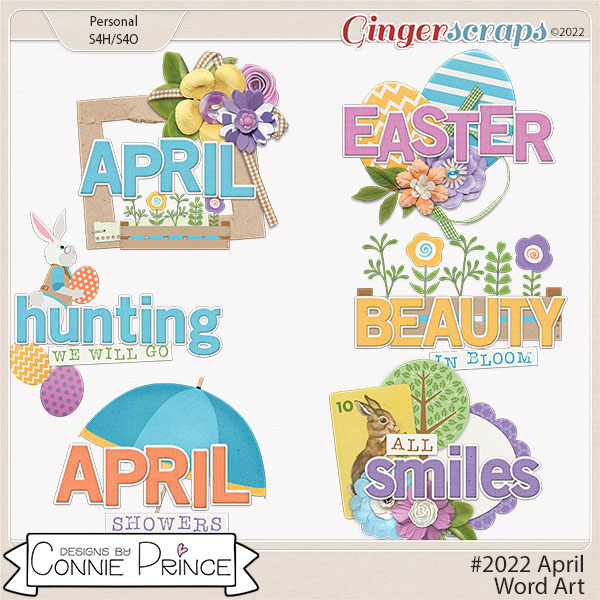 #2022 April - Word Art Pack by Connie Prince