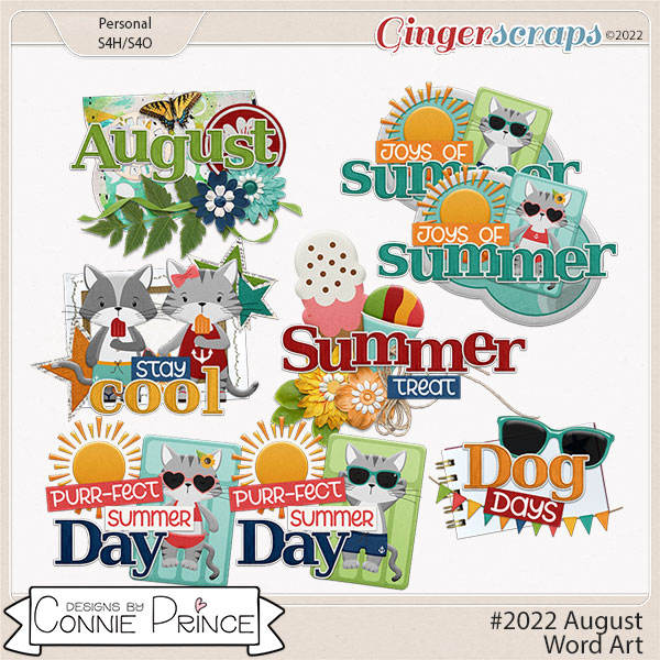 #2022 August - Word Art Pack by Connie Prince