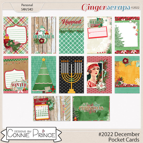 #2022 December - Pocket Cards by Connie Prince