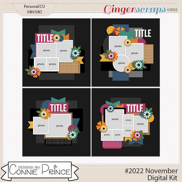 #2022 November -  12x12 Templates (CU Ok) by Connie Prince
