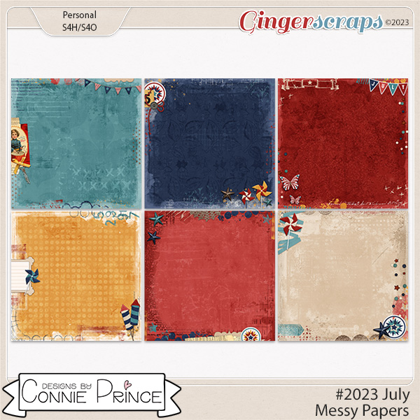 #2023 July - Messy Papers by Connie Prince