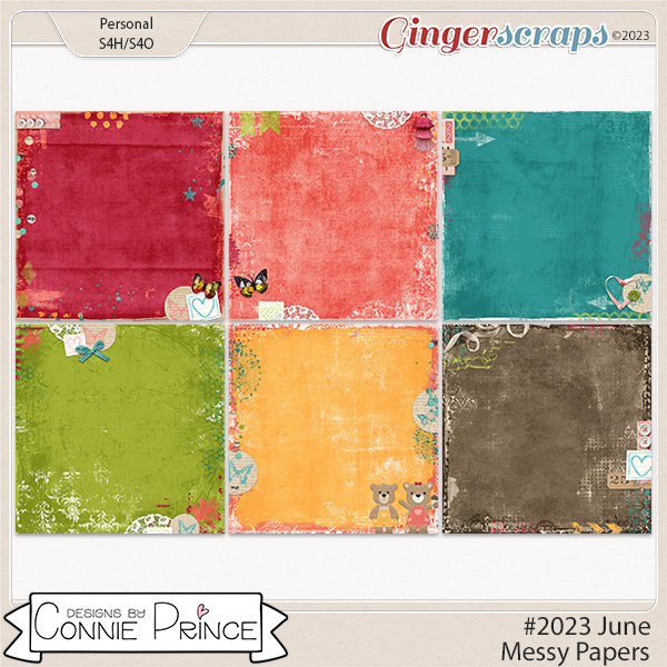 #2023 June - Messy Papers by Connie Prince