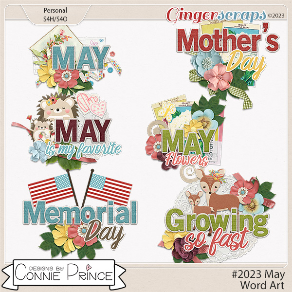#2023 May - Word Art Pack by Connie Prince