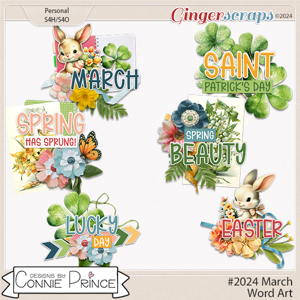 #2024 March - Word Art Pack by Connie Prince