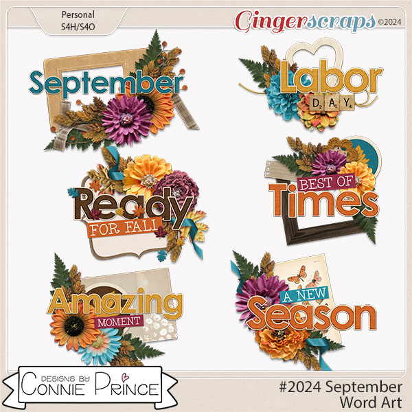 #2024 September - Word Art Pack by Connie Prince