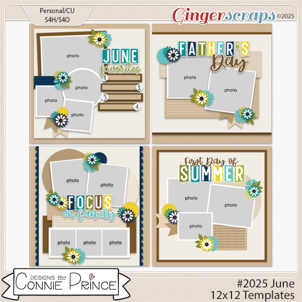 #2025 June -  12x12 Templates (CU Ok) by Connie Prince