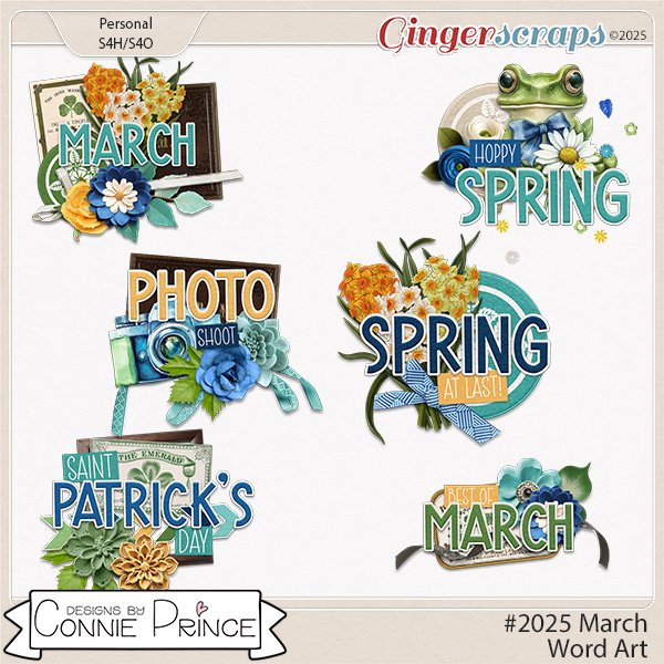#2025 March - Word Art Pack by Connie Prince