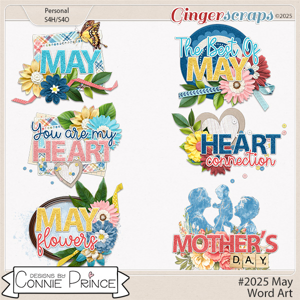 #2025 May - Word Art Pack by Connie Prince