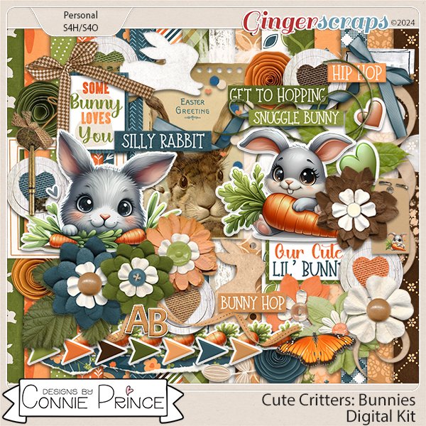 Cute Critters : Bunnies - Kit by Connie Prince