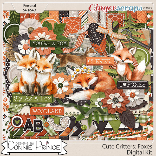 Cute Critters: Foxes - Kit by Connie Prince