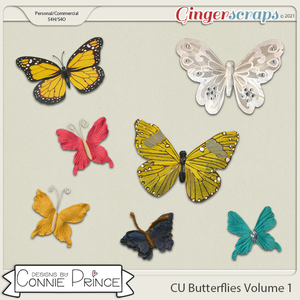 Commercial Use Butterflies Volume 1 by Connie Prince