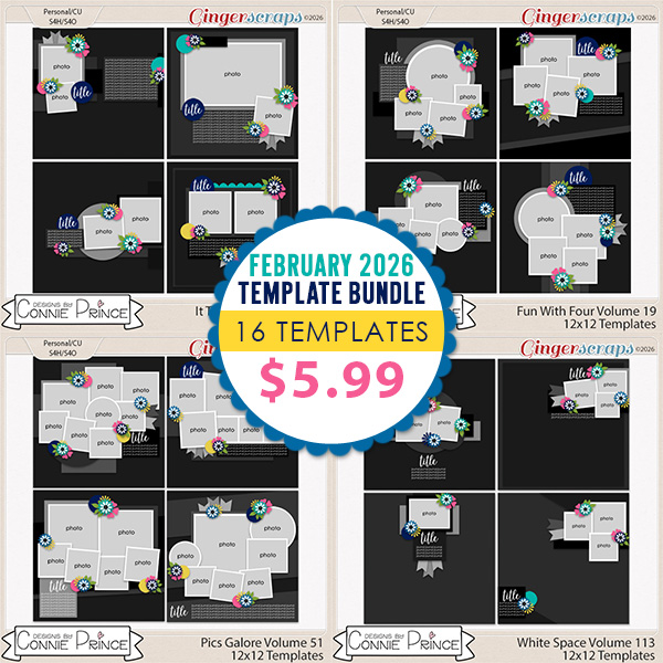 February 2026 Template Bundle by Connie Prince