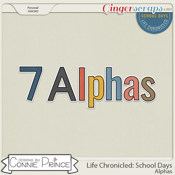 Life Chronicled: School Days - Alpha Pack AddOn by Connie Prince