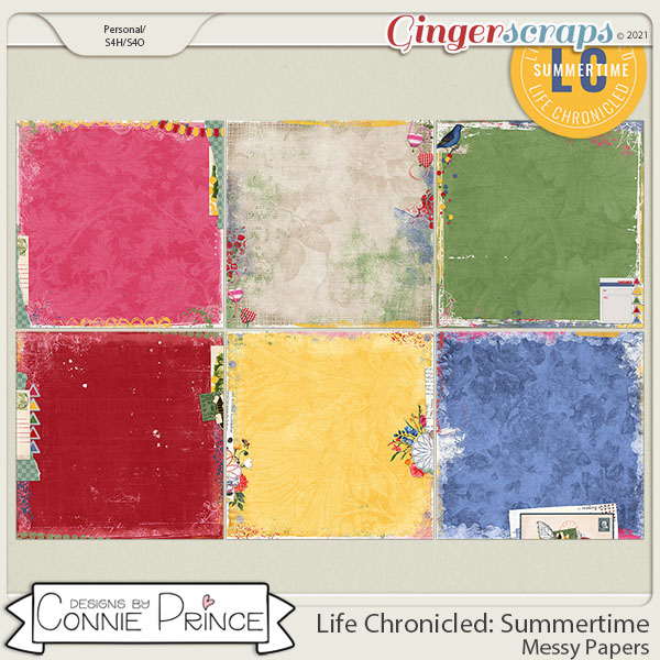 Life Chronicled: Summertime - Messy Papers by Connie Prince