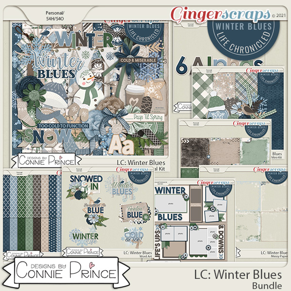 Life Chronicled: Winter Blues - Bundle by Connie Prince