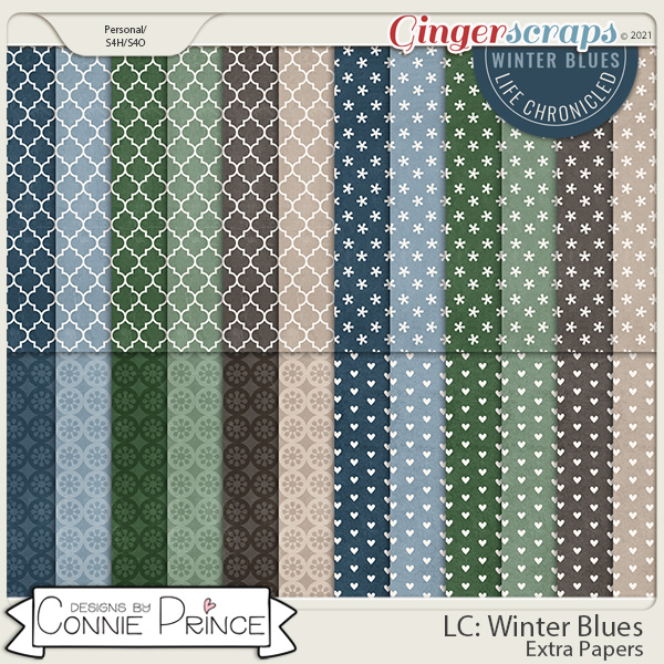 Life Chronicled: Winter Blues - Extra Papers by Connie Prince