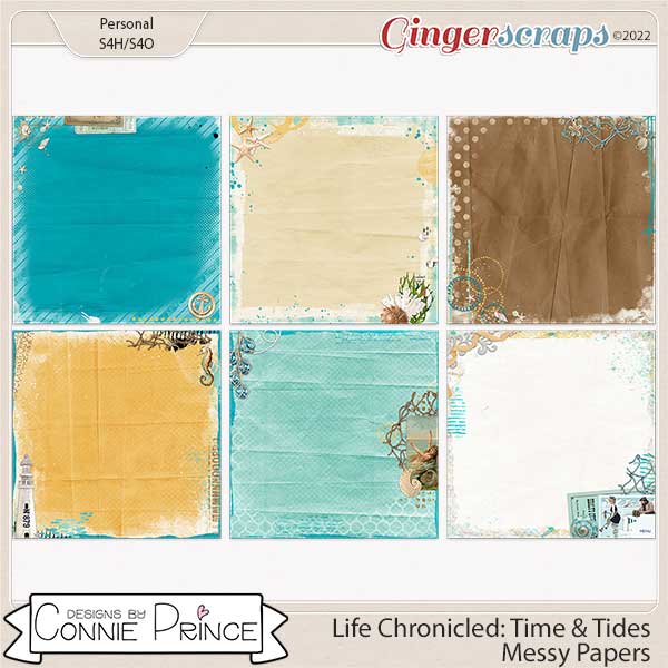 Life Chronicled: Time & Tides - Messy Papers by Connie Prince