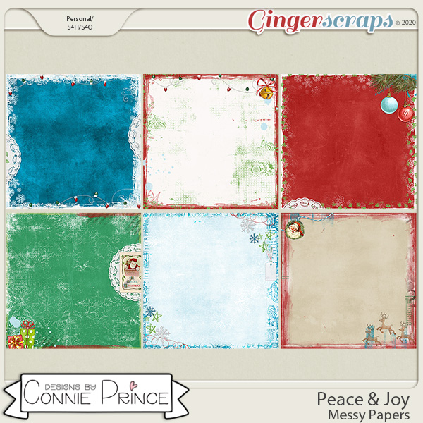 Peace & Joy - Messy Papers by Connie Prince