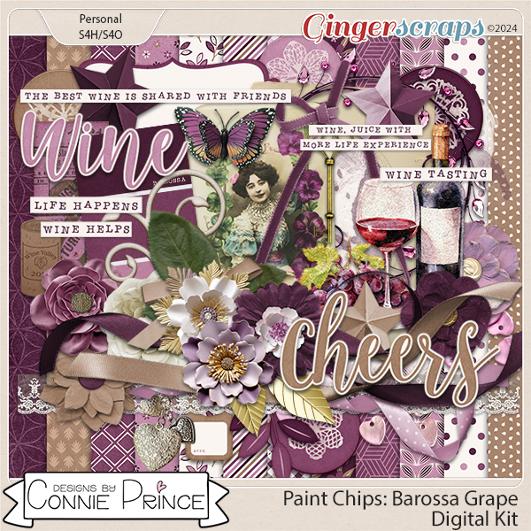 Paint Chips Barossa Grape - Kit by Connie Prince