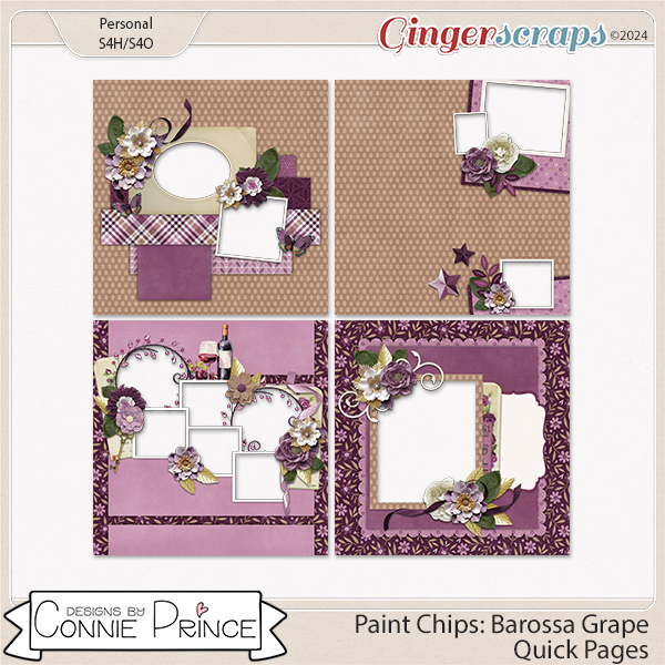 Paint Chips: Barossa Grape - Quick Pages by Connie Prince