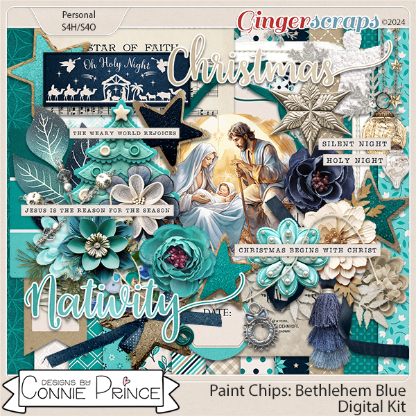 Paint Chips Bethlehem Blue - Kit by Connie Prince