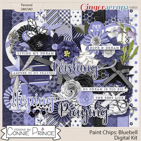 Paint Chips Bluebell - Kit by Connie Prince