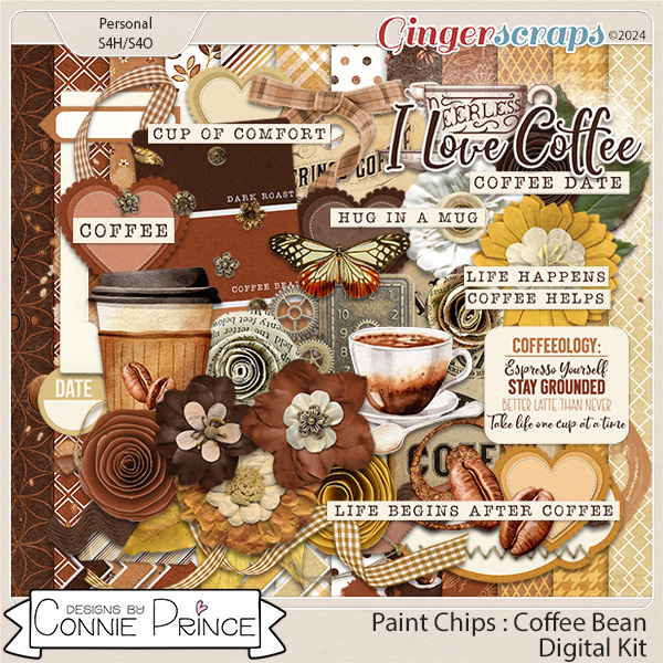 Paint Chips Coffee Bean - Kit by Connie Prince