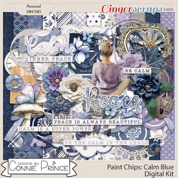 Paint Chips Calm Blue - Kit by Connie Prince