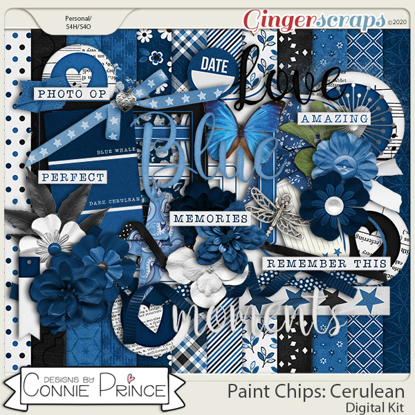 Paint Chips Cerulean - Kit by Connie Prince