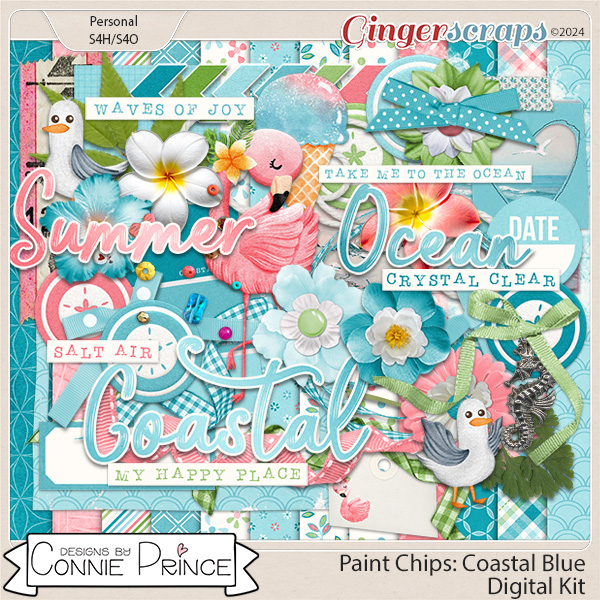 Paint Chips Coastal Blue - Kit by Connie Prince