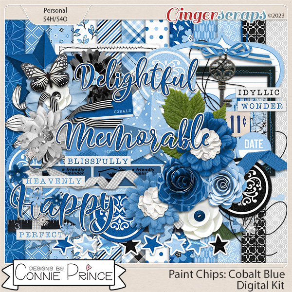 Paint Chips Cobalt Blue - Kit by Connie Prince