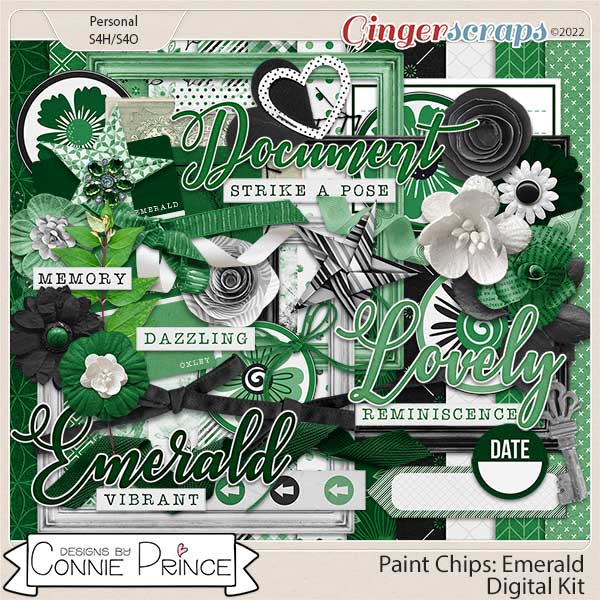 Paint Chips Emerald- Kit by Connie Prince
