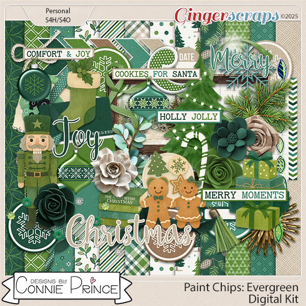 Paint Chips Evergreen - Kit by Connie Prince