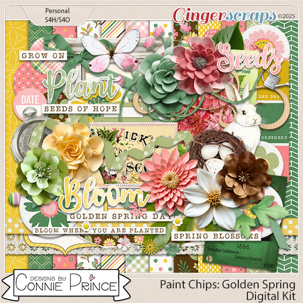 Paint Chips Golden Spring - Kit by Connie Prince
